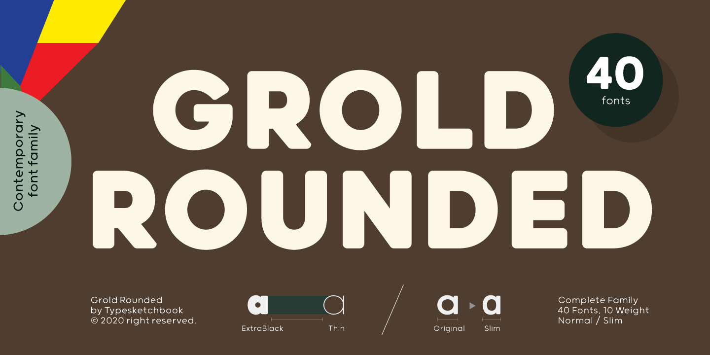 Ejemplo de fuente Grold Rounded #1